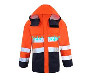 Générique Veste Homme Haute Visibilité Bandes Réfléchissantes Imperméable Blouson Sécurité Routière Parka Travail Hiver Sweat Réfléchissant Chantier Manteau Fluo Protection Gilet Signalisation