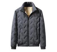 Générique Veste Homme Hiver Blousons en Peluche Épaissi Coton Doudoune Chaud Épais Manche Longue Parka Décontracté Confortable Manteau Épaissir Thermique Classique Mes Commandes en Cours De Gris 4XL