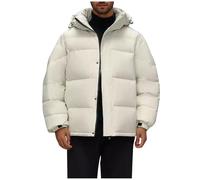 Générique Veste Homme Hiver Blousons en Plein Air à Capuche Doudoune Chaud Épais Manche Longue Parka Décontracté Confortable Manteau Épaissir Thermique Classique Mes Commandes Passées Blanc L