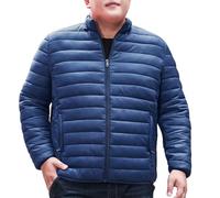 Générique Veste Homme Hiver Doudoune Col Mao Coton Parka Chaud Épais Manche Longue Manteau Confortable Épaissir Blousons Thermique Classique Décontracté Mes Commandes Bleu L