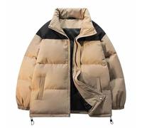 Générique Veste Homme Hiver Doudoune Coton Oversize Parka Chaud Épais Manche Longue Manteau Épaissir Thermique Classique Blousons Décontracté Confortable Mes Commandes Kaki 3XL