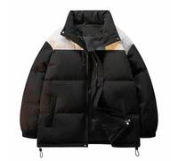Générique Veste Homme Hiver Doudoune Coton Oversize Parka Chaud Épais Manche Longue Manteau Épaissir Thermique Classique Blousons Décontracté Confortable Mes Commandes en Cours De Livraison Noir L