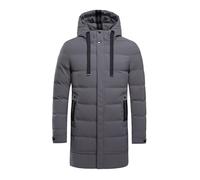 Générique Veste Homme Hiver Doudoune Doux Couleur Unie Parka Chaud Épais Manche Longue Manteau Épaissir Thermique Classique Blousons Décontracté Confortable Vente Flash Du Jour Et Soldes Gris 5XL