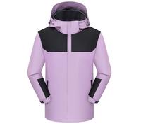Générique Veste Homme Hiver Grande Taille Zippée Capuche Vestes Amovible Blouson Softshell Randonnée Cargo Bombers Col Mao Coupe Vent Manches Longues avec Poches Automne Jacket Violet 4XL
