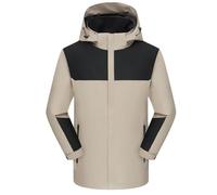 Générique Veste Homme Hiver Grande Taille Zippée Capuche Vestes Amovible Blouson Softshell Randonnée Cargo Bombers Col Mao Coupe Vent Manches Longues avec Poches Automne Jacket Kaki XL