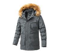 Générique Veste Homme Hiver Manteau Fincut en Peluche Blousons Chaud Épais Manche Longue Doudoune Classique Décontracté Confortable Parka Épaissir Thermique Mes Commandes en Cours De Livraison Gris L
