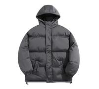 Générique Veste Homme Hiver Parka avec Poche Poitrine à Capuche Manteau Chaud Épais Manche Longue Blousons Épaissir Thermique Doudoune Classique Décontracté Confortable Votre Compte Gris foncé 4XL