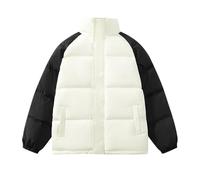 Générique Veste Homme Hiver Parka en Plein Air Col Mao Manteau Chaud Épais Manche Longue Blousons Décontracté Confortable Doudoune Épaissir Thermique Classique Mes Commandes Passées Blanc S