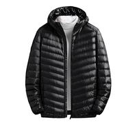 Générique Veste Homme Hiver Parka Matelassée Mode Manteau Chaud Épais Manche Longue Blousons Décontracté Confortable Doudoune Épaissir Thermique Classique Warehouse Noir XL