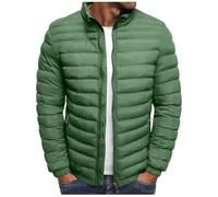 Générique Veste Homme Hiver Parka Matelassée Mode Manteau Chaud Épais Manche Longue Blousons Décontracté Confortable Doudoune Épaissir Thermique Classique Mes Commandes en Cours De Livraison Vert L