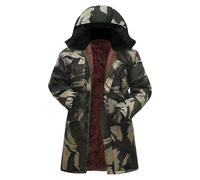Générique Veste Homme Hiver Parka Multi Poches Aquarelle Manteau Chaud Épais Manche Longue Blousons Décontracté Confortable Doudoune Épaissir Thermique Classique Mes Commandes 02 Vert armée L