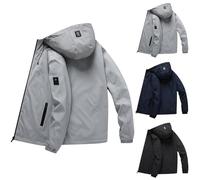 Générique Veste homme hiver Veste de Travail Softshell Extérieur Coupe-vent pour Hommes Manteau d'extérieur Veste imperméable homme Para Hombres Plus Chaud (Gris, M)