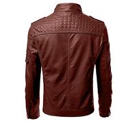 Générique Veste Homme Léger, Veste en Cuir pour Hommes avec Col Décontracté - Manteau d'hiver Chaud et Confortable pour Rebelle et Élégant