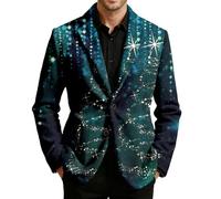 Générique Veste Homme Noël Velours Côtelé Blazer Deux Boutons Cintrée Sport Manteau Costume Décontracté Pardessus Tailleur Chic Blouson Soirée Élégante Caban Automne Hiver Casual Mode