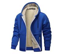Générique Veste Homme Polaires Doublé Sweat A Capuche Homme Chaude Et Épaisse Blousons Homme Survêtement Manteau Homme Hiver Blouson Homme Zippé Sweat-Shirt Hoodie Pull Avec Poches Manteaux Doux