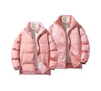 Générique Veste Homme Réversible Imprimé Érable Ou Couleur Unie Décontracté Couple Polyvalent Double Face Manteau Veste Polaire Confortable Deux Styles Pour Polyvalence Maximale(XXXL)