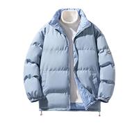 Générique Veste Homme Réversible Imprimé Érable Ou Couleur Unie Décontracté Couple Polyvalent Double Face Manteau Veste Polaire Confortable Deux Styles Pour Polyvalence Maximale(Sky Blue, XXXXXL)