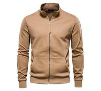 Générique Veste Homme Zippée Col Montant Manches Longues Empiècements Contrastés Coupe Regular Veste Rétro Seventies Blouson Soirée Bowling Blouson Vintage Blazer Concert Rock Esprit American Diner