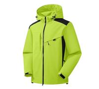 Générique Veste Imperméable Femme Manteau Long Imperméable Femmes Trench Décontractée Sans Capuche Coupe Pluie Couleur Unie avec Zip Veste De Sport Hiver Vetement Femme, Vert fluo, 5XL