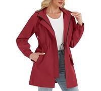 Générique Veste Imperméable Longue Automne de Taille Sport Manteau Femme Hiver Vent Saison Veste de Sport Protection Randonnée Coupe Poncho Pluie Imperméable Femme L
