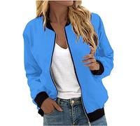 Générique Veste Legere Bomber Femme Chic Blouson Manteau Slim Fit Biker Moto Zipper Court Fleur Imprimer Vestes Blouson Bomber Léger Court Zippé Jacket Bolero Chic et Elegant Manteaux et Blousons