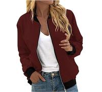 Générique Veste Legere Bomber Femme Chic Blouson Manteau Slim Fit Biker Moto Zipper Court Fleur Imprimer Vestes Blouson Bomber Léger Court Zippé Jacket Bolero Chic et Elegant Manteaux et Blousons