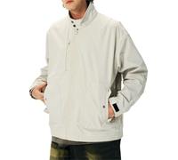 Générique Veste légère Softshell tactique imperméable Windbreaker veste de pluie pour la randonnée en plein air (White,TG)