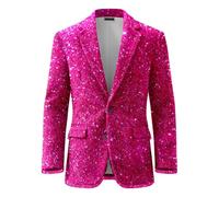Générique Veste Paillette Homme Disco,Veste De SoiréE en Velours CôTelé OrnéE De Broderies à Sequins Scintillants IdéAle pour Les Occasions Formelles Et DéContractéEs (M)