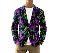 Générique Veste Paillette Homme Disco,Veste en Velours CôTelé à Imprimé Sequins IdéAle pour Les SoiréEs HabilléEs Et DéContractéEs avec Un éLéGant Et Une Coupe Confortable (Dark Purple, L)
