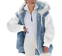 Générique Veste Polaire Femme Chaude Sweats Manteau à Capuche Zippé Laine épais Souple Blousons Fourrure Hooded Coat Manche Longue Cardigan Casual Mode Hiver Chaude Outerwear