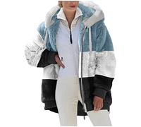 Générique Veste Polaire Femme Chaude Sweats Manteau à Capuche Zippé Laine épais Souple Blousons Fourrure Hooded Coat Manche Longue Cardigan Casual Mode Hiver Chaude Outerwear