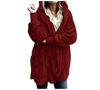 Générique Veste Polaire Femme Chic Sportswear Femme Fourrure Veste Bouclette Manteau Hiver Femme Parka Femme Le Vélo Pulls, Gilets Et Sweats Femme Veste D'intérieur Femme Manteaux 2024 02Vin 3XL