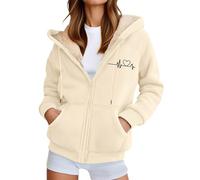 Générique Veste Polaire Femme Sweat Manteau Hiver Chaud En Laine Sherpa Chaude Sweatshirt Zippé Grande Taille Shirt Pour Blouson Vêtements Chic Mi Saison Zippée Survêtement Jacket Sweat-Shirt