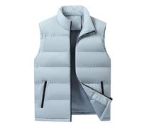 Générique Veste Pour Fille 6 Ans Lightweight Down Vest Men's And Women's Full Zipper Winter Jacket Jacket Quilted Vest Bijoux Fantaisie Pour Fille (Grey, XXXXXXXL)
