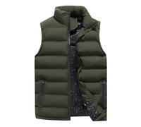 Générique Veste Pour Fille 6 Ans Lightweight Down Vest Men's And Women's Full Zipper Winter Jacket Jacket Quilted Vest Bijoux Fantaisie Pour Fille (Green, XXXXXXXL)
