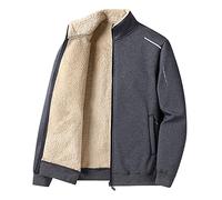 Générique Veste Running Homme ImperméAble,Homme Automne Et Hiver Chaud Veste Mode DéContracté Solide Couleur à Manches Longues Poche Sweats à Capuche Coton Manteau Haut