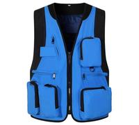 Générique Veste Sans Manche Unisexe - Gilet de Travail Multifonctionnel à Multiples Poches, Veste Utilitaire pour Photographes, Formations et Activités de Recherche, Respirant et Durable