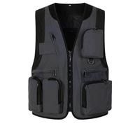 Générique Veste Sans Manche Unisexe - Gilet de Travail Multifonctionnel à Multiples Poches, Veste Utilitaire pour Photographes, Formations et Activités de Recherche, Respirant et Durable