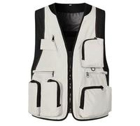 Générique Veste Sans Manche Unisexe - Gilet de Travail Multifonctionnel à Multiples Poches, Veste Utilitaire pour Photographes, Formations et Activités de Recherche, Respirant et Durable