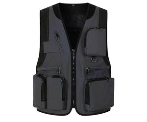 Générique Veste Sans Manche Unisexe - Gilet de Travail Multifonctionnel à Multiples Poches, Veste Utilitaire pour Photographes, Formations et Activités de Recherche, Respirant et Durable