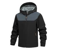 Générique Veste Softshell Homme ImperméAble Polaire capuche Vent Col Montant Respirante Bicolore éLastique RéSistant à L’Usure (FR/ES, Alpha/lettres, S, Taille normale, Taille normale, Black)