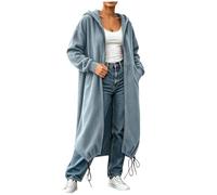 Générique Veste Sweat Femme à Capuche Zippée, en Velours Côtelé, Modèle Uni