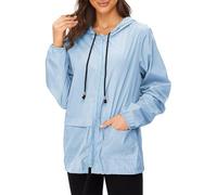 Générique Veste Verte Femme de Impermeable Sport Cape Pluie Velo Blousons Grande Pluie D'hiver Coupe Protection Hiver Imperméable Imperméable Femme Avec Capuche L