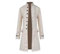 Générique Veste Victorienne Homme,Veste Steampunk Homme Costume Medieval Manteau Renaissance Uniforme De Cour Victorienne Costume Gothique Vintage pour ThèMe Steampunk Et Halloween FêTe