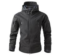 Générique Vestes imperméables pour hommes Manteau à capuche décontracté Softshell doublé polaire Vestes de course Tactique Travail militaire Pêche Chasse Escalade