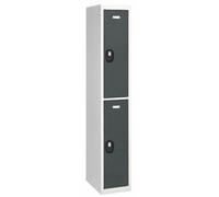 Générique Vestiaire Colonne 2 Cases - Elément départ (Anthracite)