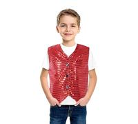 Générique Veston Enfant Rouge à Sequins 6-12 Ans