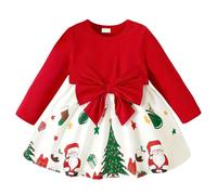 Générique Vetement Bebe Fille, Robe Noel Fille 6 Ans Ensemble De PremièRe Tenue De NoëL pour BéBé Robe Tulle Tutu Princesse SoiréE CéRéMonie Mariage Rouge Bebe - Robes Noël Bébé à Volants