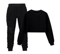 Générique Vêtement Bébé Garçon Fille Ensemble Sweat Pull Manches Longues et Pantalon Pyjama Mignon Tenue Peluche Loungewear Sportif idéal pour école et Loisirs Unisexe 2PCs Ensemble de survêtement