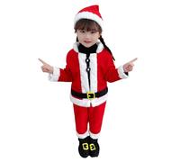 Générique Vetement Bebe Garçon Noel,Ensemble Fille 6 Mois Hiver Combinaison Garcon Costume Bapteme Déguisement Carnaval Hauts Pantalons Chapeau Chaussettes + Casquette (c#RD2,6-7 Ans)